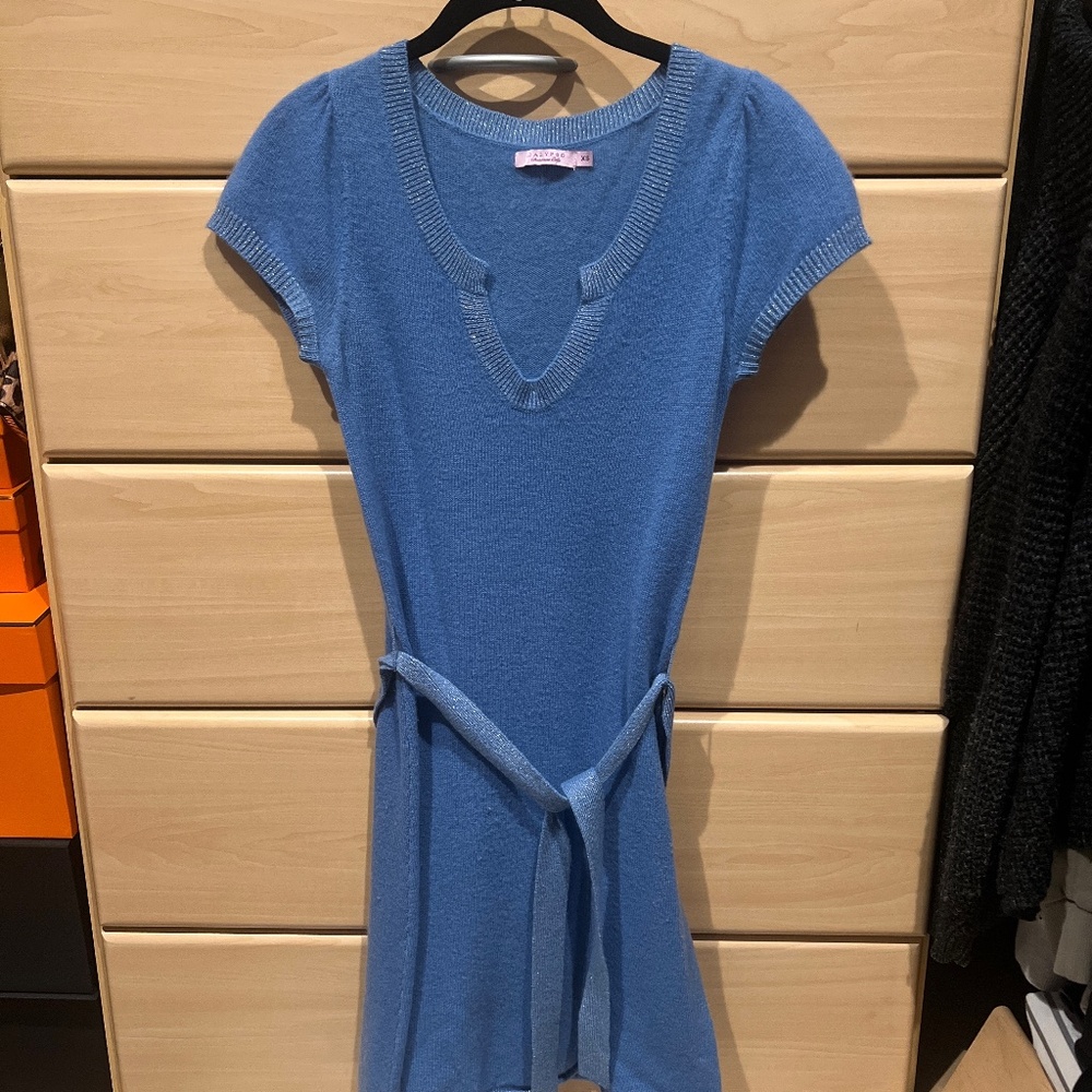 Calypso, Cashmere Blue Belted Dress, XS